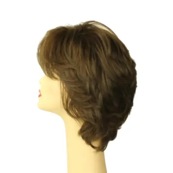 Freeda Wigs Linda SKIN TOP Medium Brown With Highlights Size L PRE-CUT